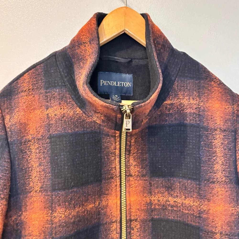 Pendleton Wool Blend Zip Up Walker Coat Jacket Women’s Size Large - Picture 4 of 13